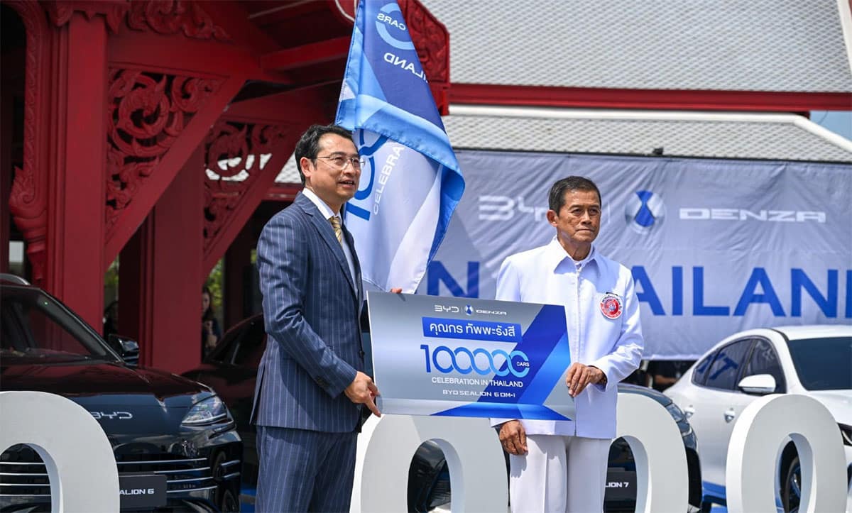 BYD reaches 100,000th car delivery milestone in Thailand