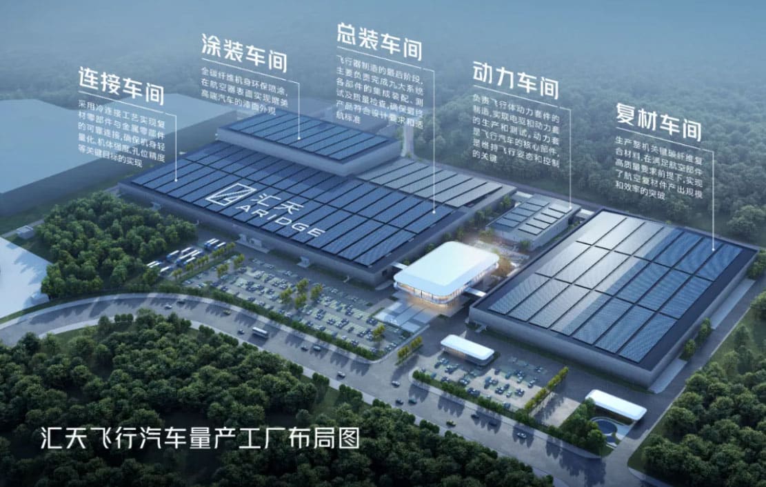 Xpeng's Aridge produces its 1st flying car at its mass production facility