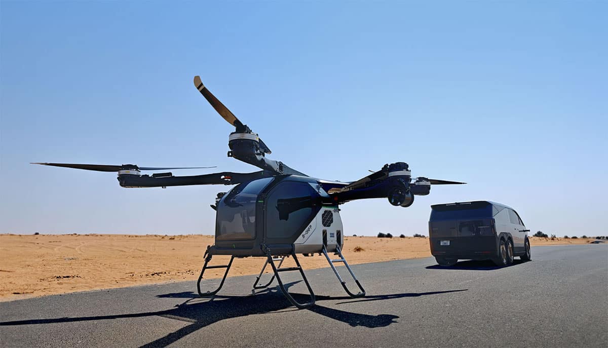 Xpeng's Aridge produces its 1st flying car at its mass production facility