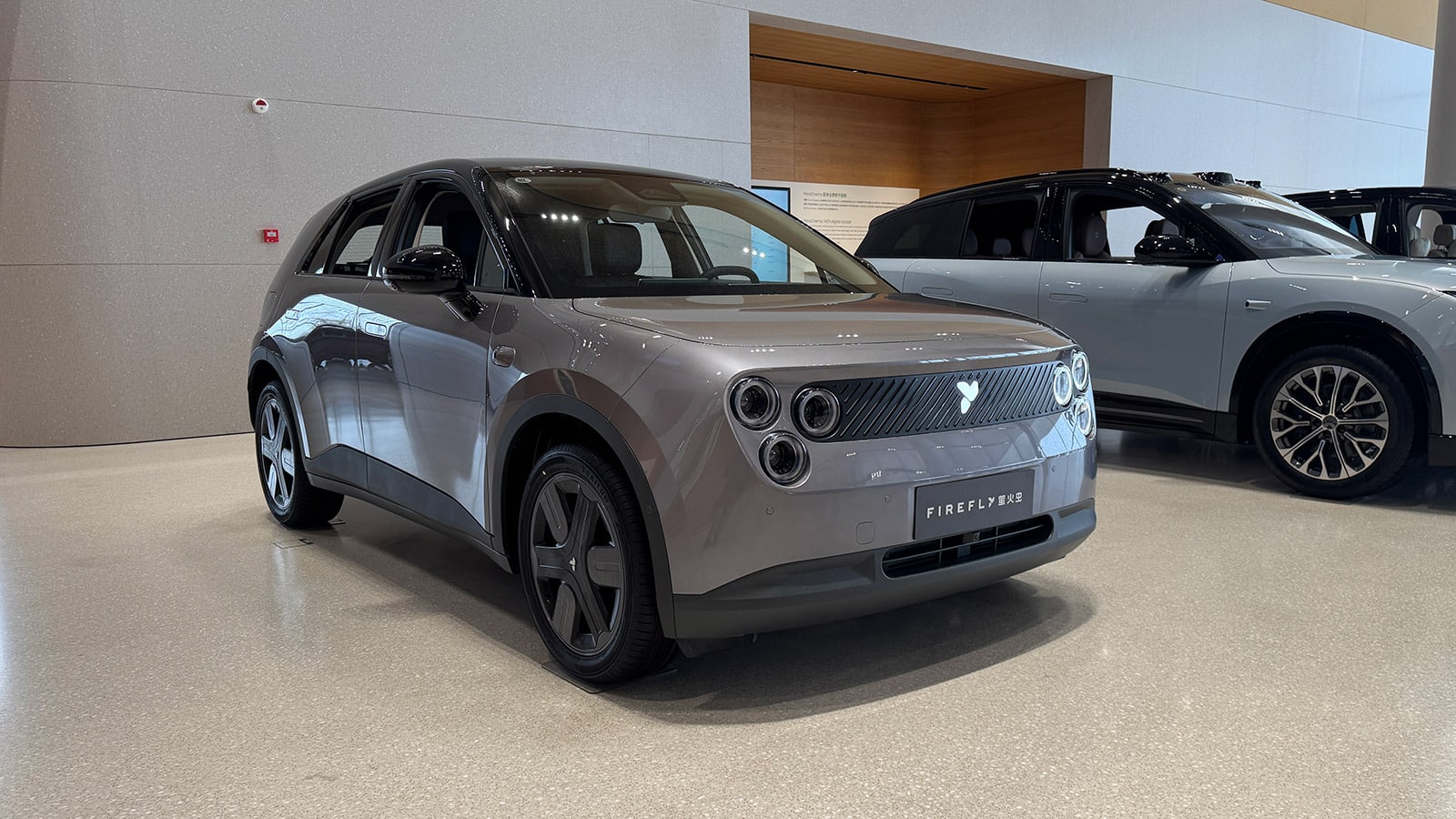 A Firefly EV displayed at the Nio House within the Nio F2 factory campus in Hefei, Anhui province, in January 2026.