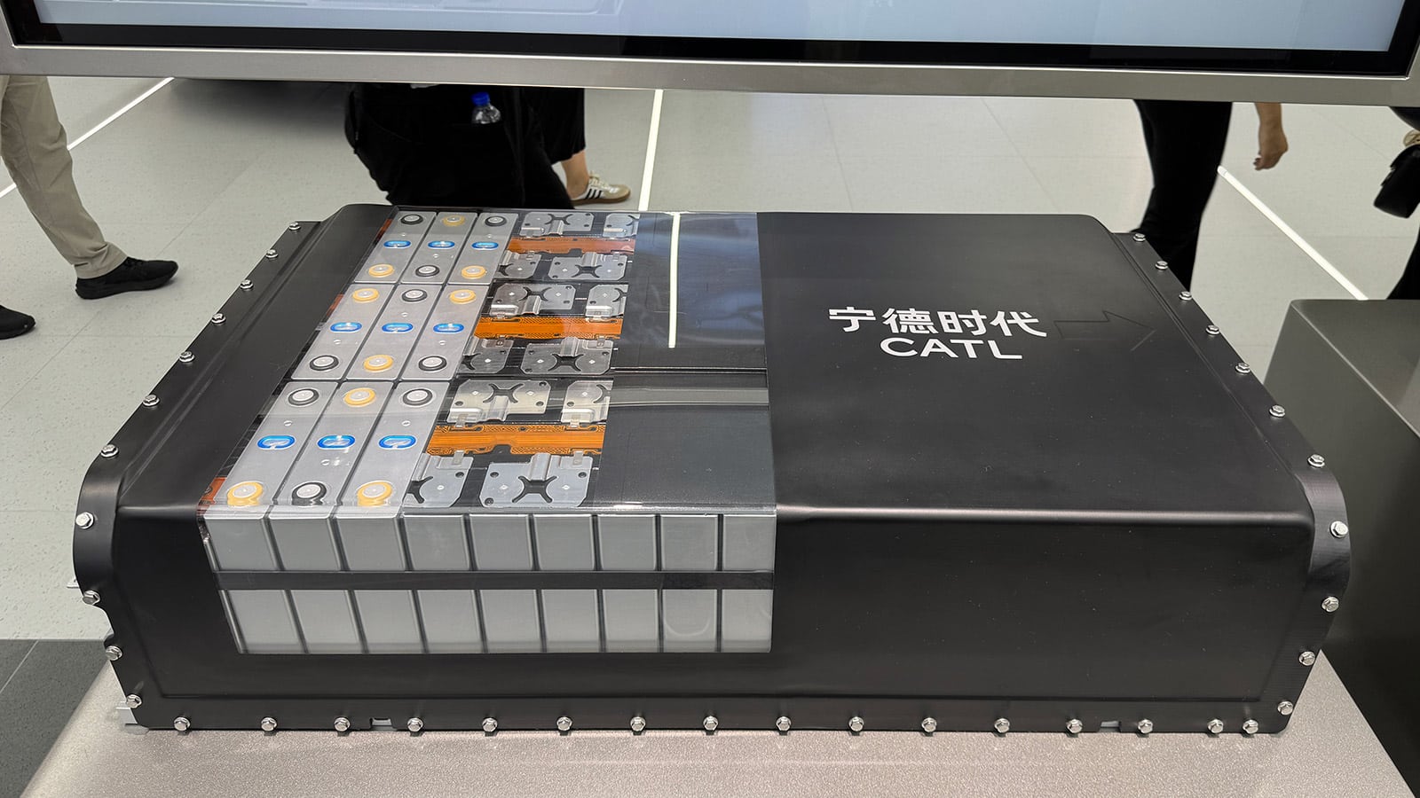 File photo shows a CATL battery pack.