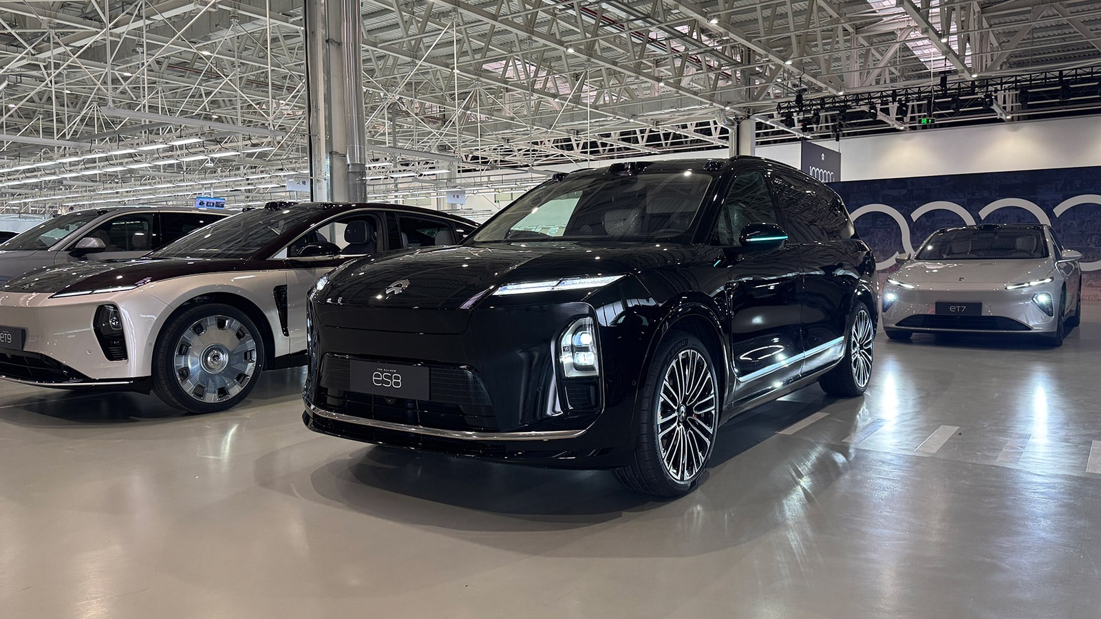 A third-generation ES8 displayed at the Nio F2 factory in Hefei, Anhui province, in January 2026.